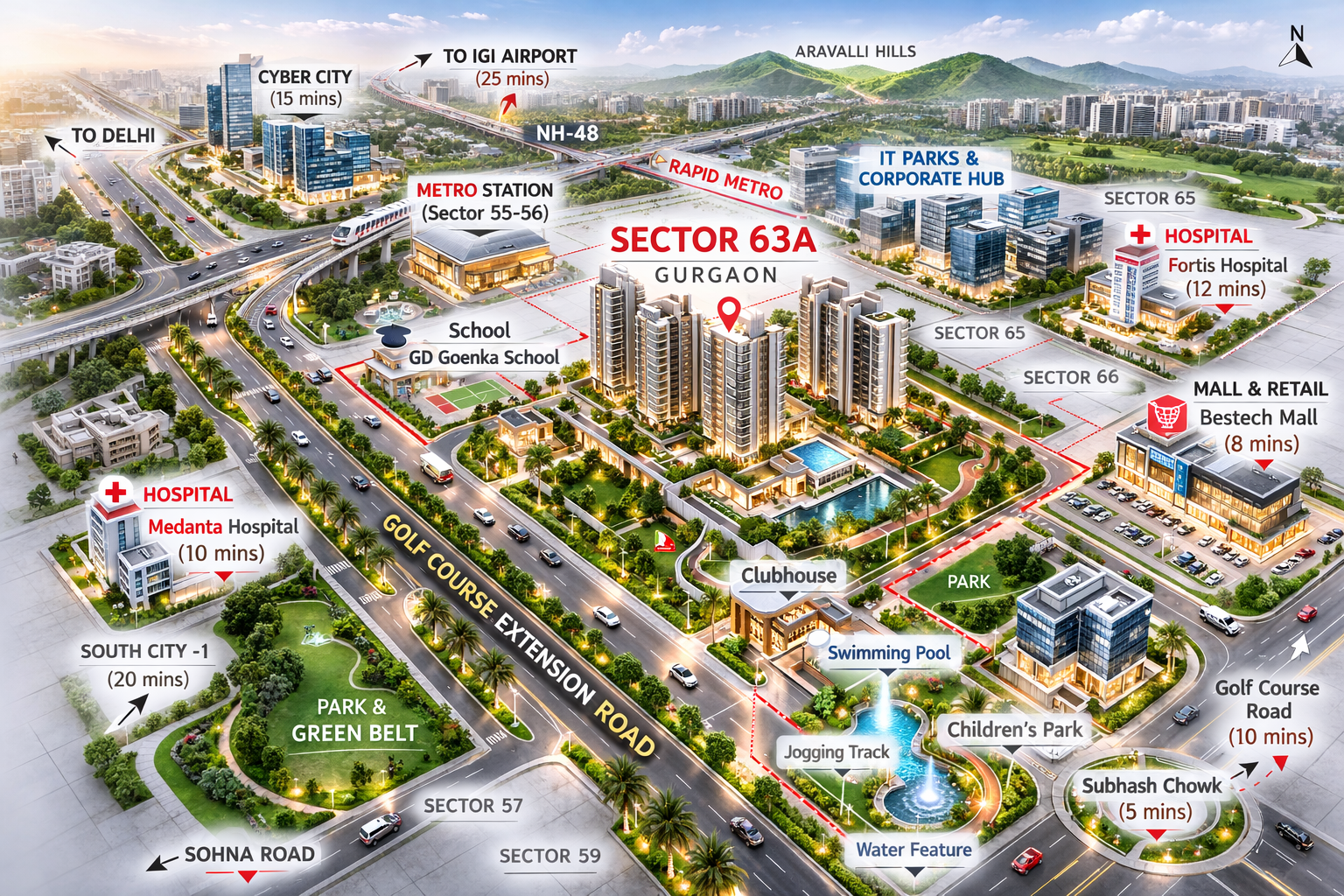 Sobha Crescent Location