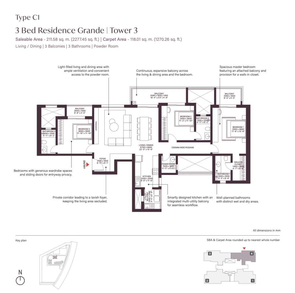 Tower 3 3BHK Tower C1