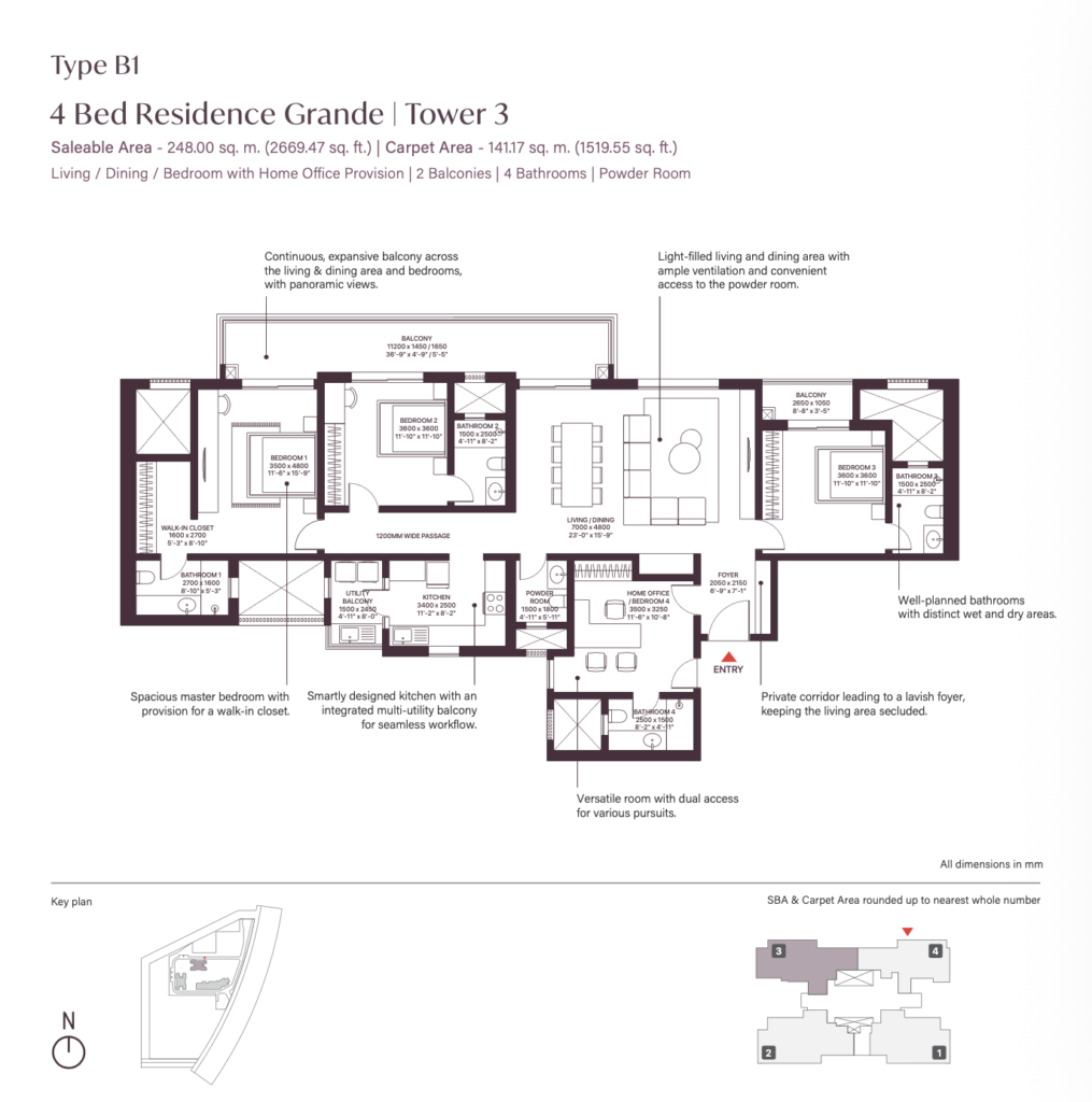 Tower 3 4BHK Type B1